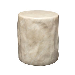 Cedar Side Table, Marbled Cream For Sale