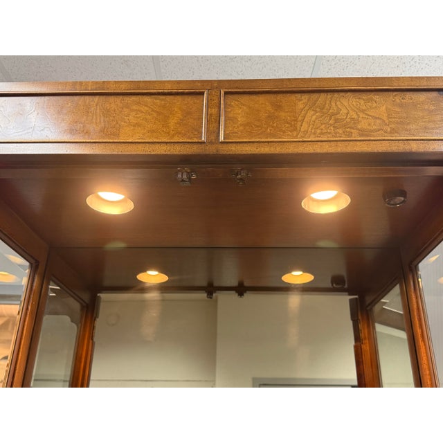 Campaign Style Curio Display Cabinet, Vintage For Sale - Image 12 of 12