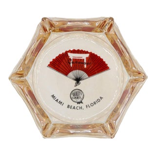 Castaways Hotel Miami Beach Glass Ashtray For Sale