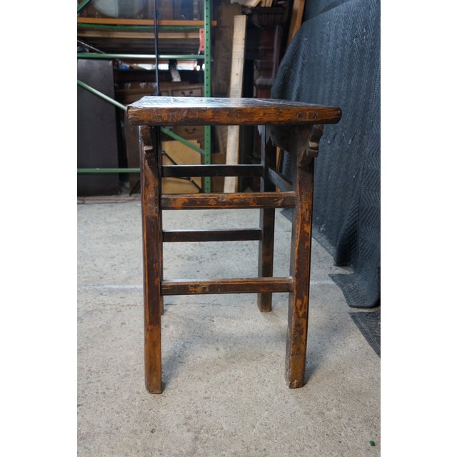 Brown Mid-20th Century Chinese Ming Style Elm Altar Wine Table Hall Console 35" For Sale - Image 8 of 18