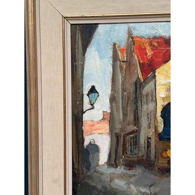 Knut Norman, Alley, 1950s, Oil Painting on Panel, Framed For Sale - Image 12 of 16