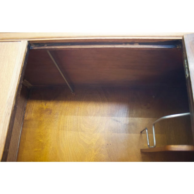 Wood Vintage Art Deco Oak Hall Cupboard from Harris Lebus, 1930s For Sale - Image 7 of 11