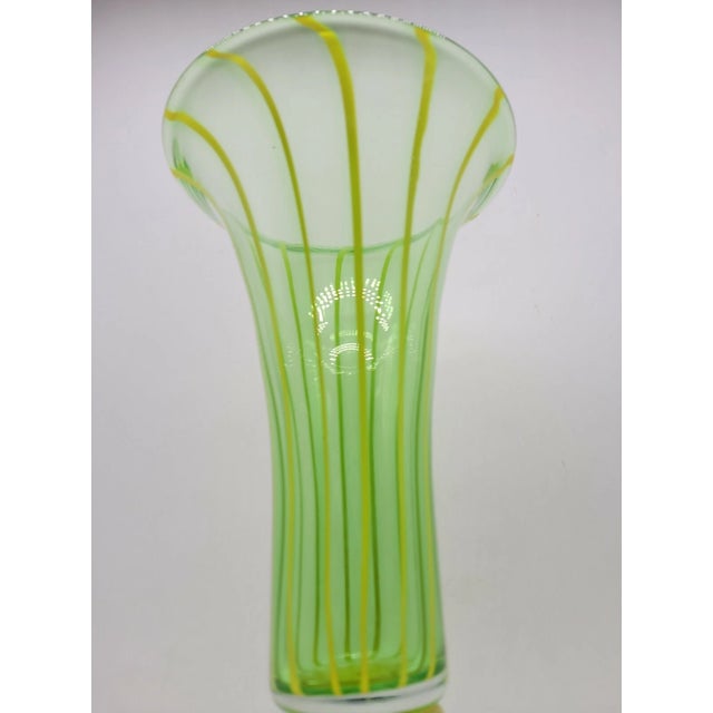 Murano Vintage Murano Style Studio Art Glass Tulip 12" Vase For Sale - Image 4 of 6