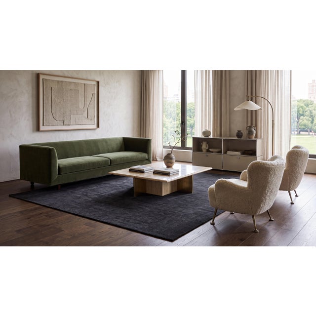 Elevate your space with this exquisite Modern Indian area rug, masterfully crafted using a blend of high-grade natural...