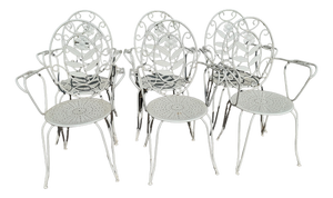 Provencal Armchairs in Wrought Iron, 1960s, Set of 6