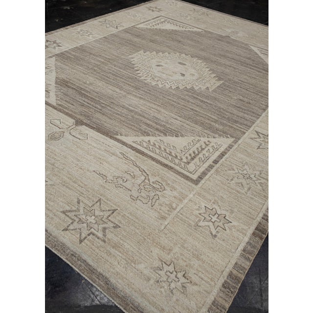 Turkish Turkish Oushak Rug 9'3" x 12'7" For Sale - Image 3 of 7