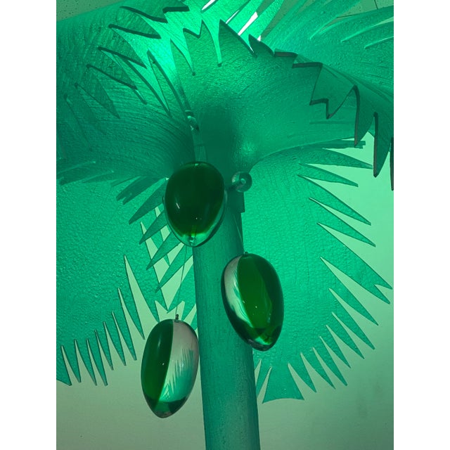 Green textured lucite construction, well finished and no details ignored, bespoke, as I’ve never seen one like it. Lights...