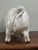 1940s Terra Cotta Tin Glazed Pig With Glass Eyes For Sale - Image 5 of 10