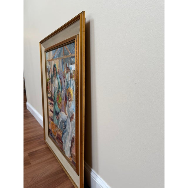 1946 P. W. Lamb South African Impressionist Durban Market Oil Painting For Sale - Image 16 of 18