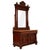 Italian Carved Walnut Dressing Cabinet with Mirror and Marble Top, 19th Century, Set of 2 For Sale - Image 15 of 15