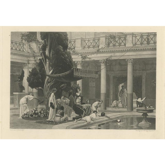 After Gustave Boulanger, The Gynaeceum, Classical Roman Courtyard, 1880, Photogravure For Sale - Image 9 of 9