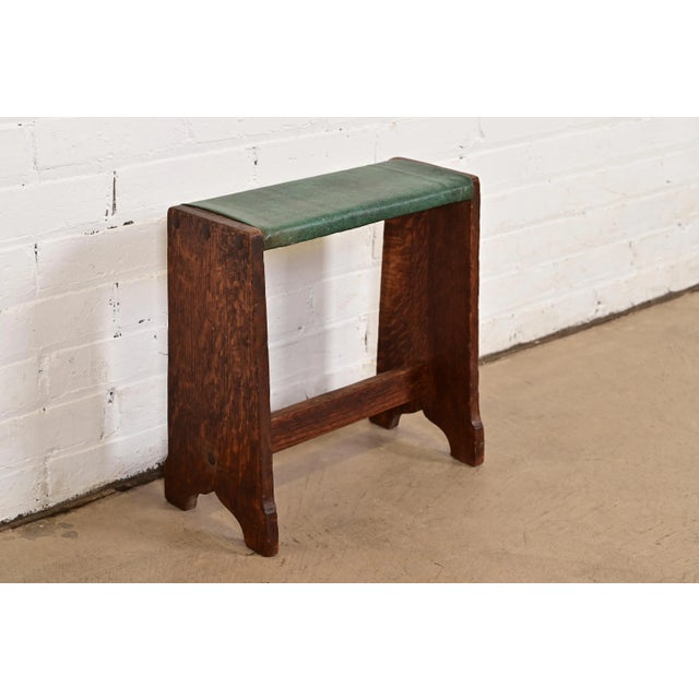 Lakeside Craft Shops Mission Oak Arts & Crafts Footstool, Circa 1900 For Sale - Image 10 of 10