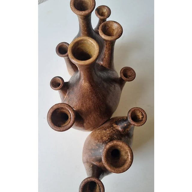 Handmade Studio Ceramic Vase, 1980s For Sale - Image 9 of 13