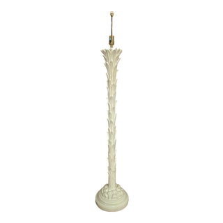 Hollywood Regency Serge Roche Style Plaster Palm Floor Lamp by Chapman, 1970's For Sale