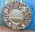 Rosettes on Round Mirror with Silver and White Seashells For Sale - Image 11 of 11