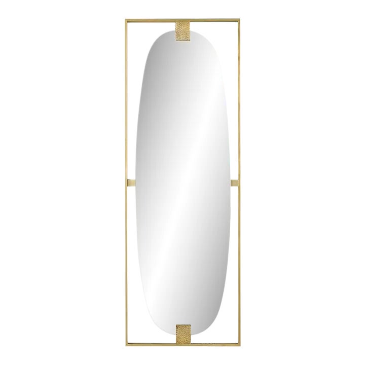 Art Deco Brass Wall Mirror Chairish