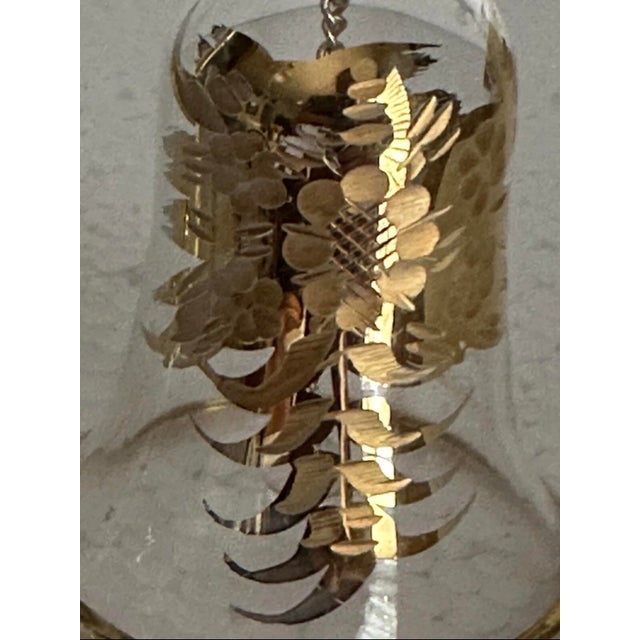 Transparent Vintage Late 20th Century Floral & Bird Gold Plated Bells- Set of 2 For Sale - Image 8 of 9