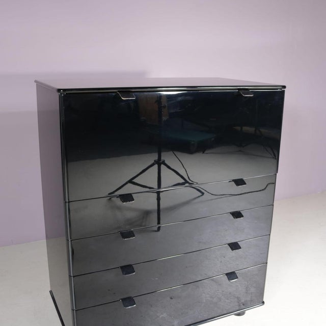 Black Secretary Cabinet by Peter Maly for Interlubke, Germany, 1980s For Sale - Image 8 of 14