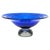 Traditional Pairpoint Cobalt Blue Engraved Floral Center Bowl Controlled Bubble Pedestal For Sale - Image 3 of 14