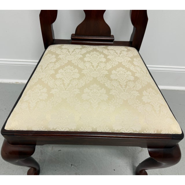 Brown Henkel Harris 110s 29 Solid Mahogany Queen Anne Dining Side Chair - Pair B For Sale - Image 8 of 12