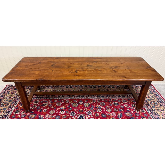 Antique French Country Farmhouse Dining Table Honey Oak 98"w C. Late 19thC For Sale - Image 11 of 18