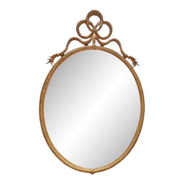 Vintage Carver's Guild Rope Bow Mirror For Sale