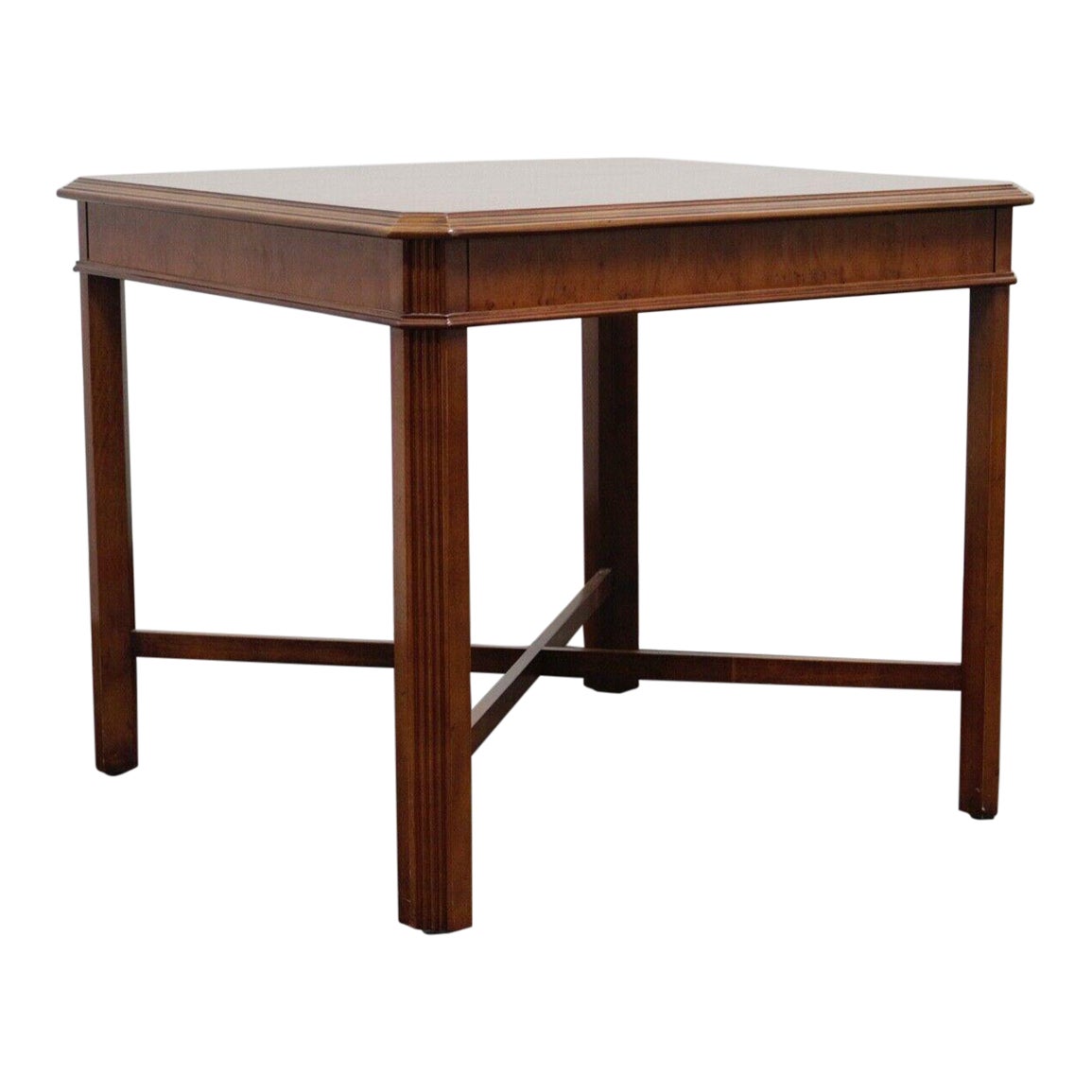 Drexel Heritage Yorkshire Yew Wood Chippendale Accent Table Chairish