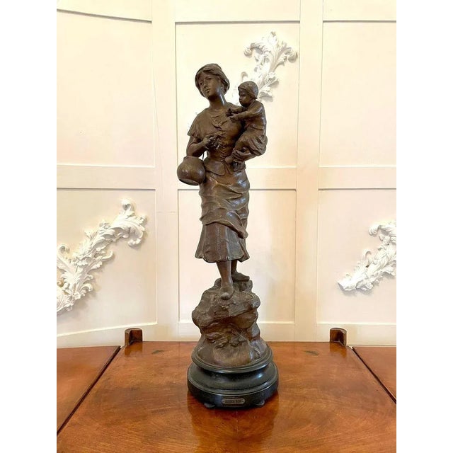 19th Century Antique Large French Clock Set, Set of 3 For Sale - Image 12 of 15