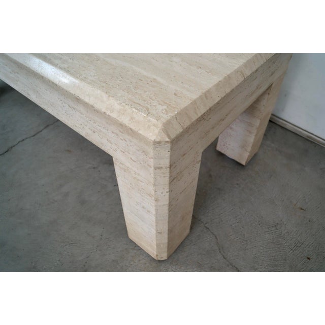 1970’s Hollywood Regency Italian Travertine Coffee Table For Sale - Image 12 of 12