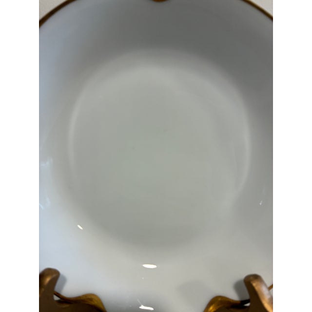 Ceramic Antique Haviland & Co. Limoges Gold Scalloped Rim Bowls, Set of 10, France For Sale - Image 7 of 12
