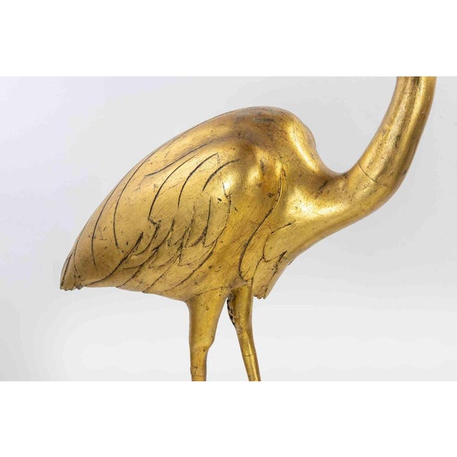 Vintage Life Size Heron Sculpture, Lacquered Fiberglass, 1980s Italy For Sale - Image 9 of 10