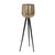 The Finn planter design features a sleek tripod base in matte black with a top textured bowl in rustic gold all cast out...