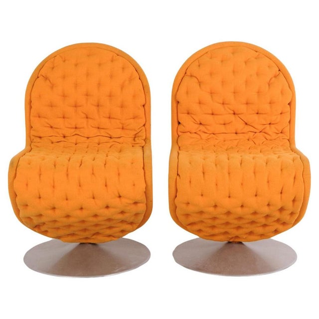 Vintage Danish Model 1-2-3 System Chairs by Verner Panton for Fritz Hansen, 1970s, Set of 2 For Sale - Image 15 of 15