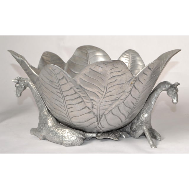 Arthur Court 2004 Safari Collection Giraffe Ice Bucket Aluminum Wine Cooler For Sale - Image 14 of 14