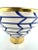 Blue Vintage Abigails Artisanal Italian Hand-Painted Ceramic Bowl With Gold Leaf Detailing For Sale - Image 8 of 11