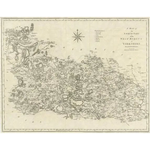 Large Antique County Map, 1805 For Sale - Image 6 of 6