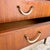 1960s Danish Modern Style Walnut Dressing Table With Curved Gallery Top For Sale - Image 9 of 9