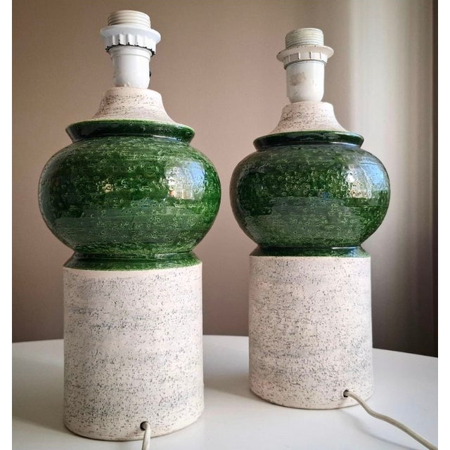 Bitossi Monumental Ceramic Table Lamp Bases by Aldo Londi for Bitossi, 1960s, Set of 2 For Sale - Image 4 of 8