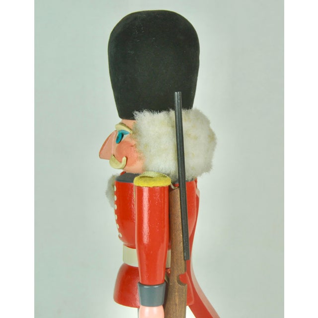 Wood German Nutcracker with Red Jacket, 1960s For Sale - Image 7 of 10