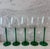 Mid-Century Modern Set of 5 Vintage Tall Green Wine Glasses For Sale - Image 3 of 8