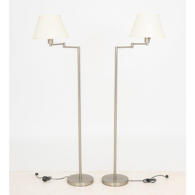 Mendizabal Industria Mendizabal Swing-Arm Floor Lamps, Pair For Sale - Image 4 of 8