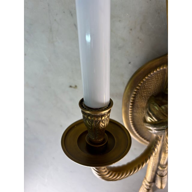 Gold Late 19th Century Traditional Two Arm Candelabra Wall Sconce - a Pair For Sale - Image 8 of 8