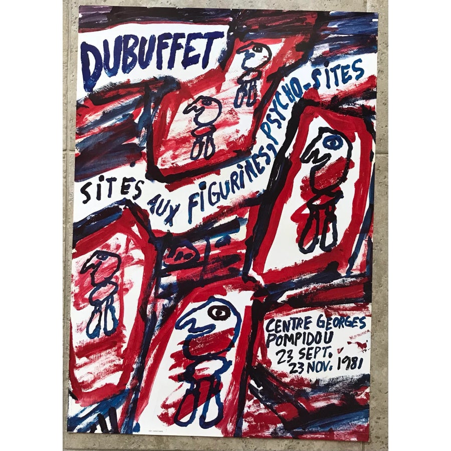 1981 Jean Dubuffet Centre Georges Pompidou Exhibition Poster