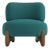 Modern Tobo Armchair in Fabric Boucle Ocean Blue and Smoked Oak by Collector Studio For Sale