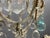 Crystal Beaded Light Pendant with Light Blue Murano Glass Tear Drops, 1960s For Sale - Image 3 of 13