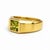 Signet Ring with Peridot for Men silver, gold. Square Solitaire Ring. Minimalist Luxury Pinky Ring. Modern Gentleman...