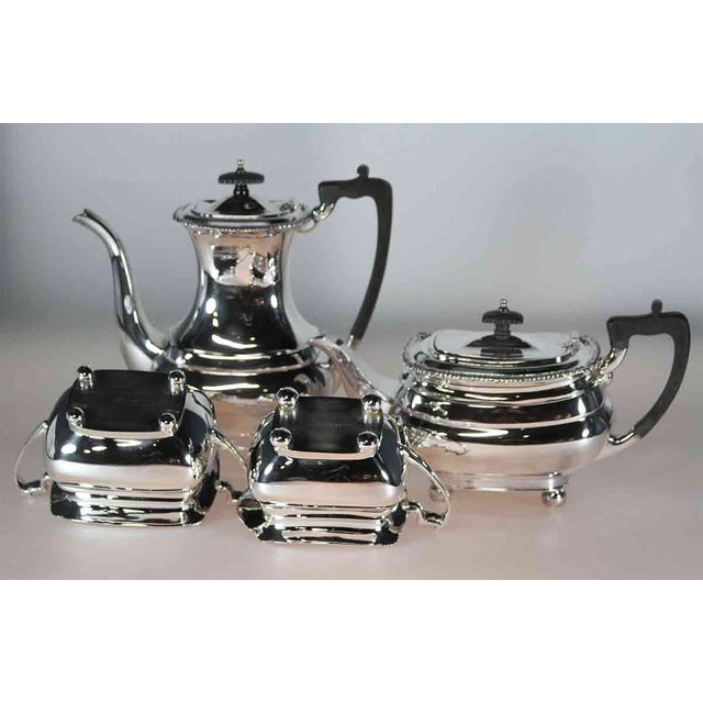 1970’s Vintage/New Mappin & Webb Silver Tea & Coffee Set and a Tray, Gadroon & Shell- 5 Pieces. For Sale - Image 12 of 18