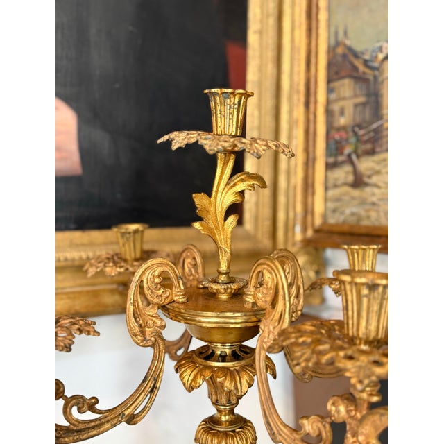 Mid 19th Century Pair of h.n. Hooper & Co. Gilt Brass Figural Atlas Candelabra, Circa 1840 For Sale - Image 5 of 10