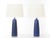 Blue Mid-Century Modern Scandinavian Ceramic Table Lamps attributed to Palshus, 1960s, Set of 2 For Sale - Image 8 of 8