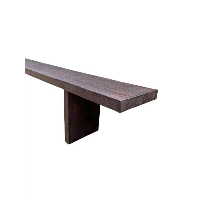 Not Yet Made - Made To Order Sculptural Teak Wood Bench Modern Organic, Stunning Textures, Espresso Finish For Sale - Image 5 of 9